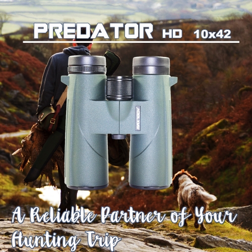 MAXTOCH PREDATOR HD 10x42 binoculars. A Reliable Partner of Your Hunting Trip.